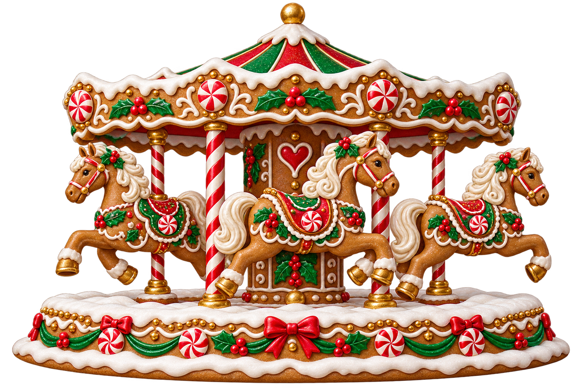 Christmas Gingerbread Carousel standalone artwork