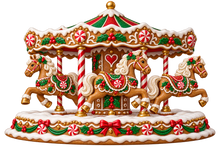 Christmas Gingerbread Carousel standalone artwork