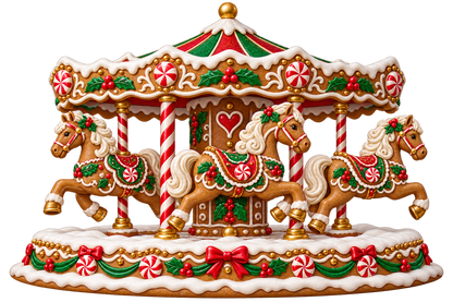 Christmas Gingerbread Carousel standalone artwork