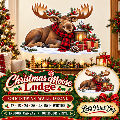Christmas Moose Lodge summary – 12 to 48 inch widths