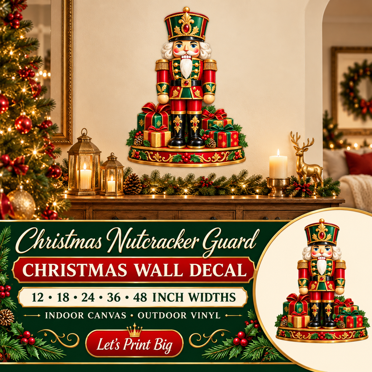 Christmas Nutcracker Guard summary – 12 to 48 inch widths