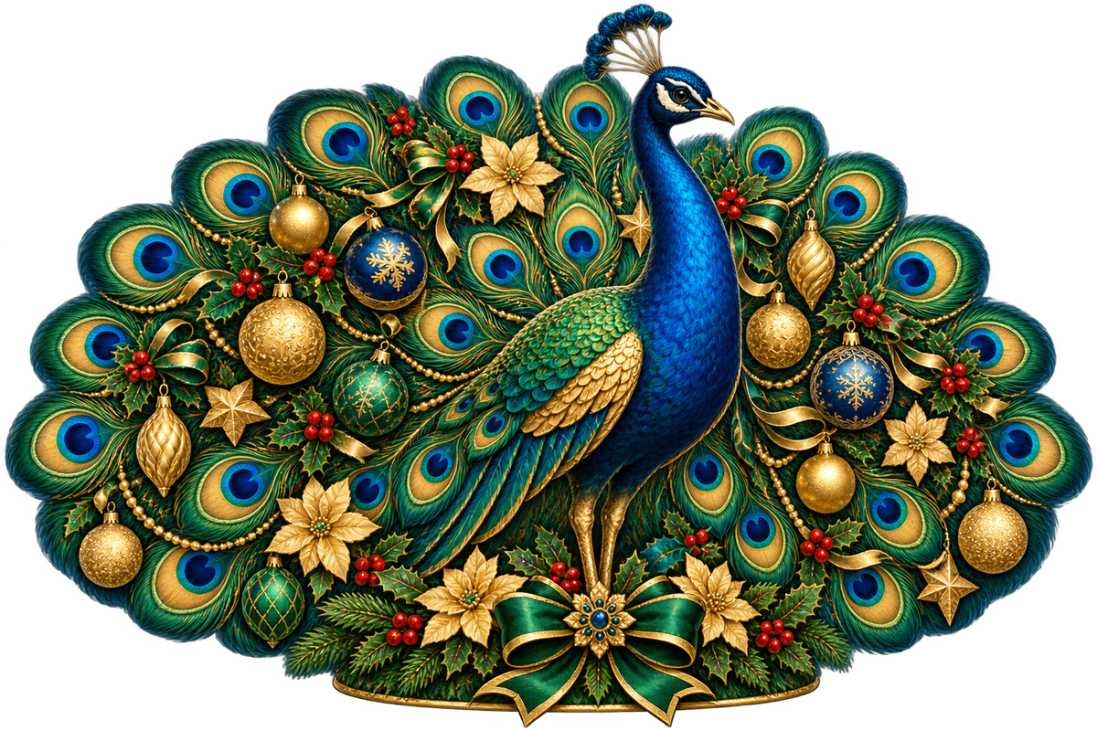 Christmas Peacock Elegance standalone artwork