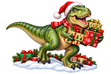 Christmas Santa Dinosaur standalone artwork