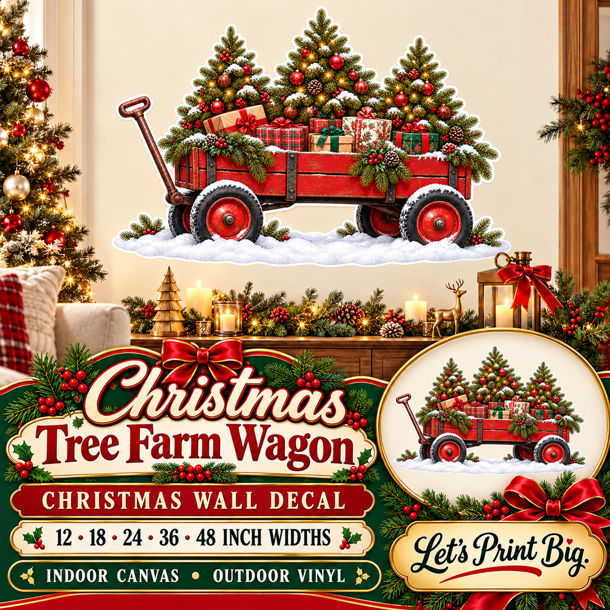 Christmas Tree Farm Wagon summary – 12 to 48 inch widths