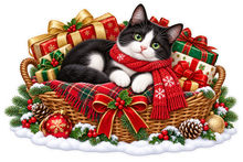 Christmas Tuxedo Cat standalone artwork