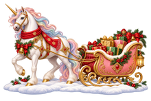 Christmas Unicorn Sleigh standalone artwork