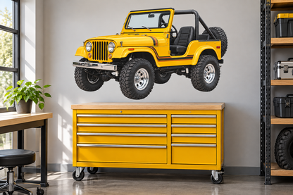 1978 Jeep CJ-5 Golden Yellow garage mockup