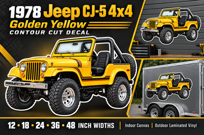 1978 Jeep CJ-5 Golden Yellow decal showcase