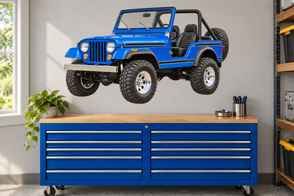 1979 Jeep CJ-5 Cobalt Blue garage mockup