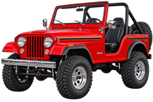 1976 Jeep CJ-5 Firecracker Red 4x4 transparent contour cut decal artwork