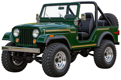 1981 Jeep CJ-5 Forest Green 4x4 transparent contour cut decal artwork