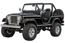 1983 Jeep CJ-5 Jet Black & Silver 4x4 transparent contour cut decal artwork