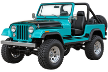 1981 Jeep CJ-7 Turquoise & Black 4x4 transparent contour cut decal artwork