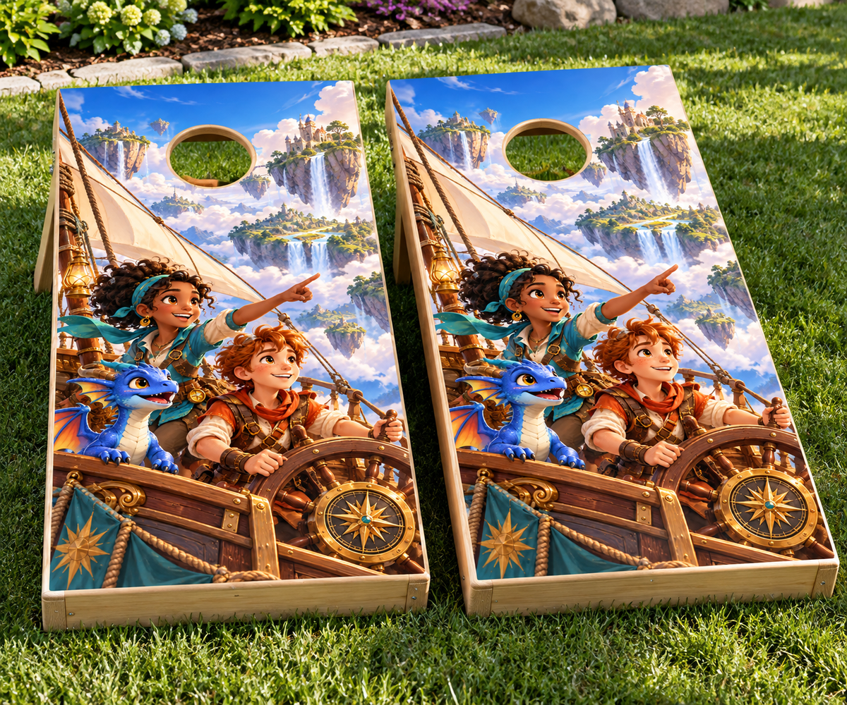 Cloudship Treasure Adventure installed-board mockup; boards not included