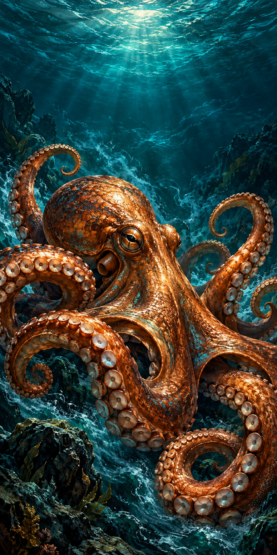 Copper Kraken hole-free artwork