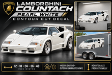 Pearl White Lamborghini Countach decal product showcase
