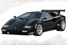 Jet Black classic Lamborghini Countach transparent contour cut decal artwork