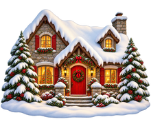 Cozy Christmas Cottage standalone decal only