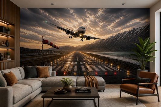 Crosswind Landing Action Wall Mural