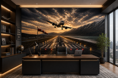 Crosswind Landing Action Wall Mural