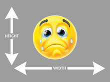 Crying Sad Emotion Cartoon Face Wall Art Decal
