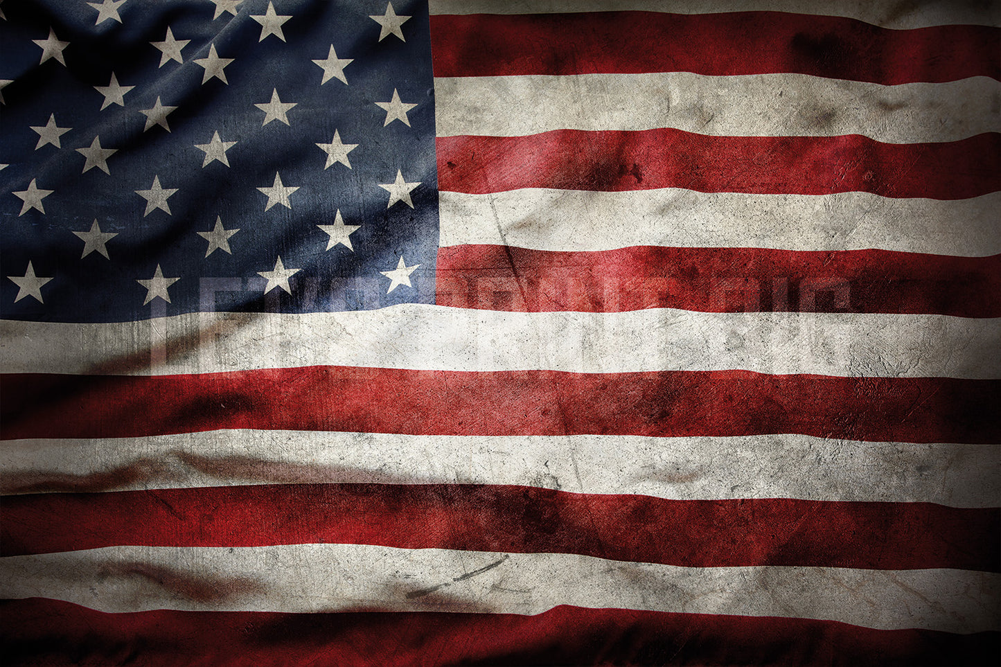 Dark Distressed American Flag Wallpaper Wall Mural proof