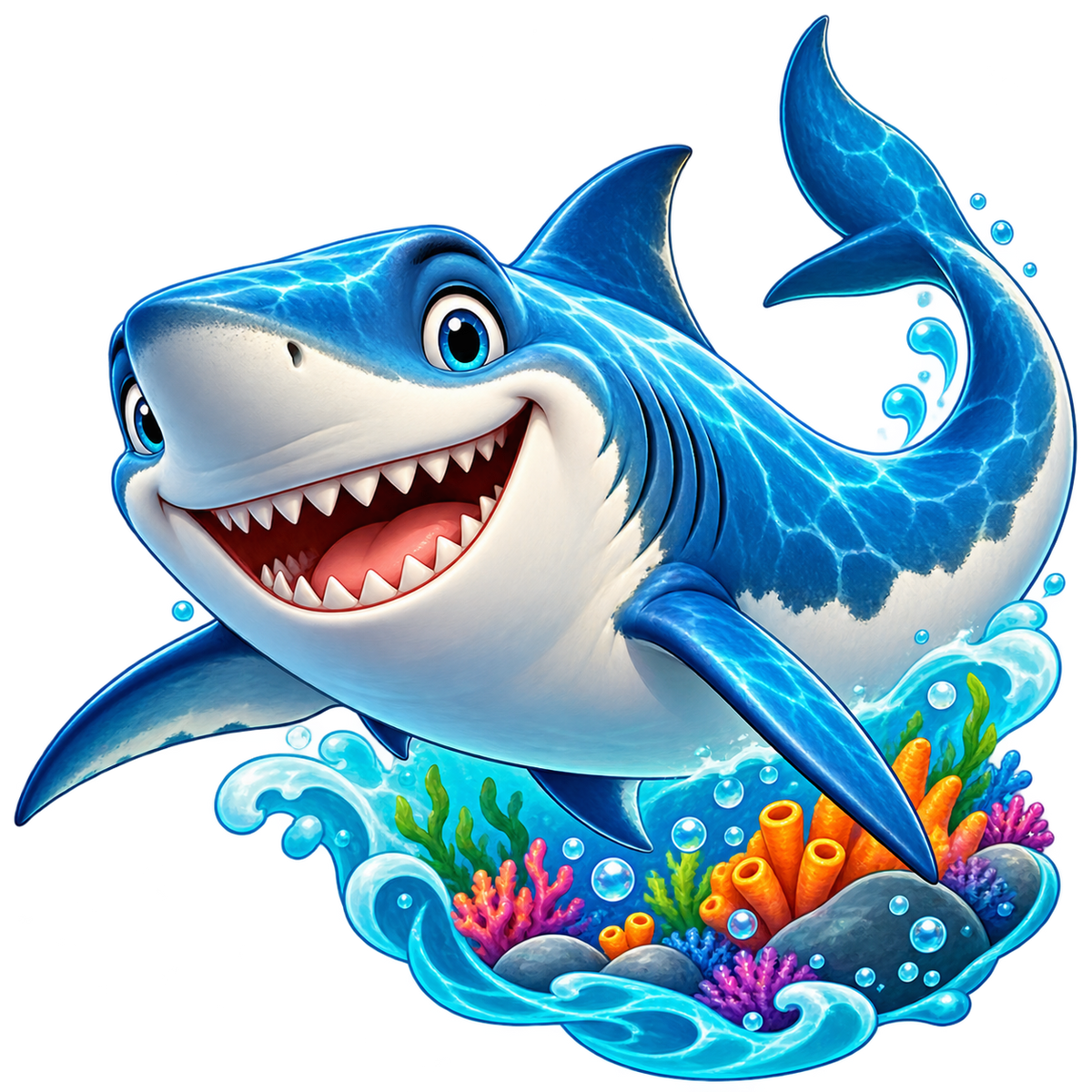 Deep Blue Shark Adventure standalone decal only