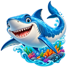Deep Blue Shark Adventure standalone decal only