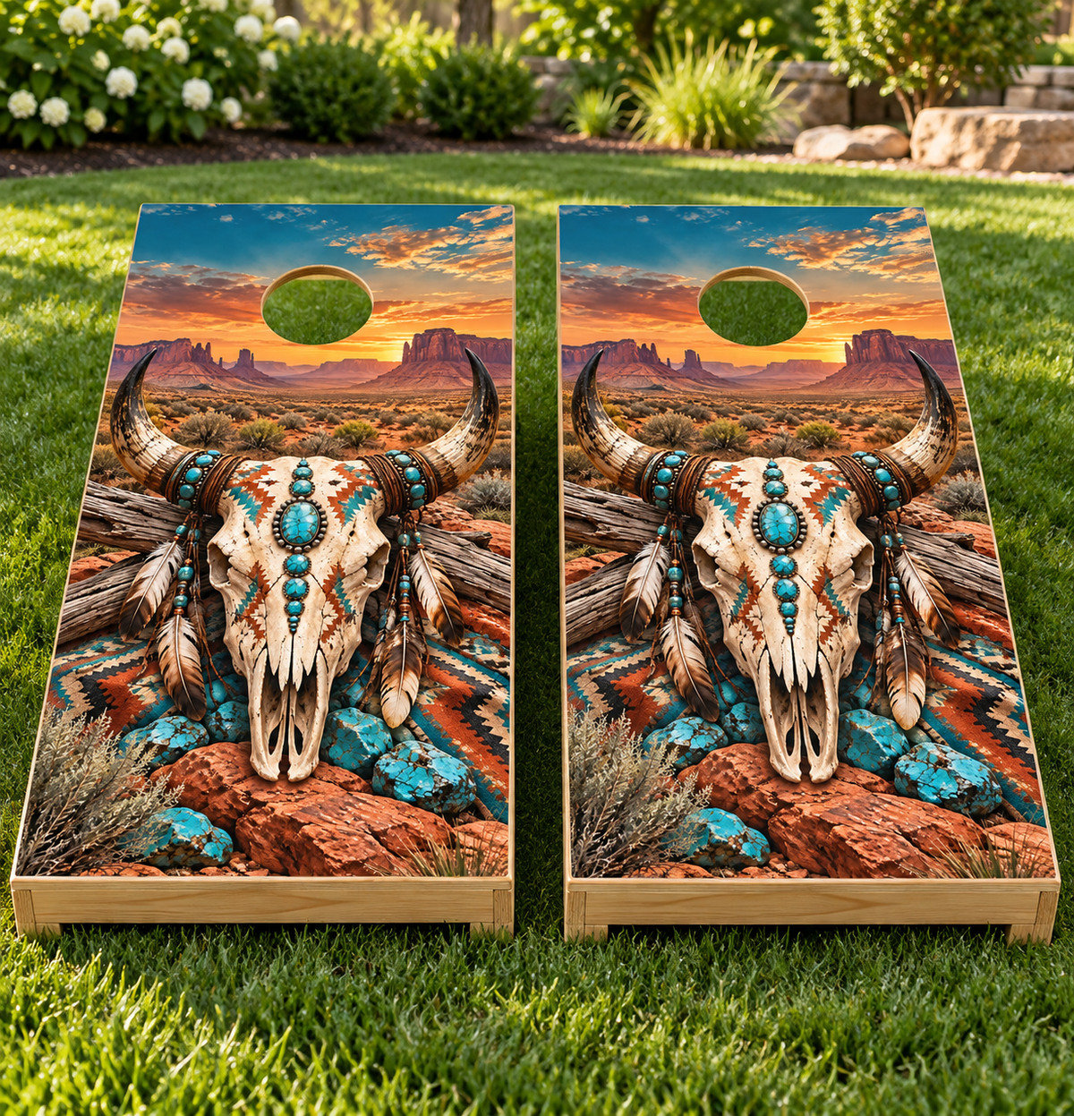Desert Skull Turquoise matching board mockup; boards not included