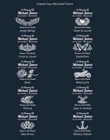 Ten detailed personalized memorial decal theme examples