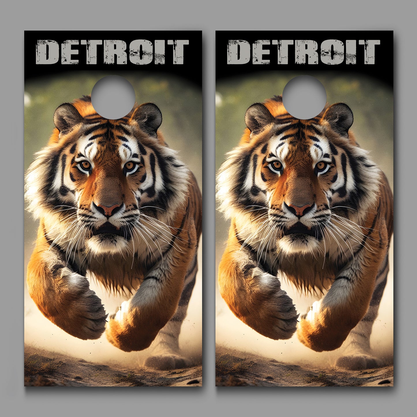 Detroit Tiger Image Corn Hole board decal wrap