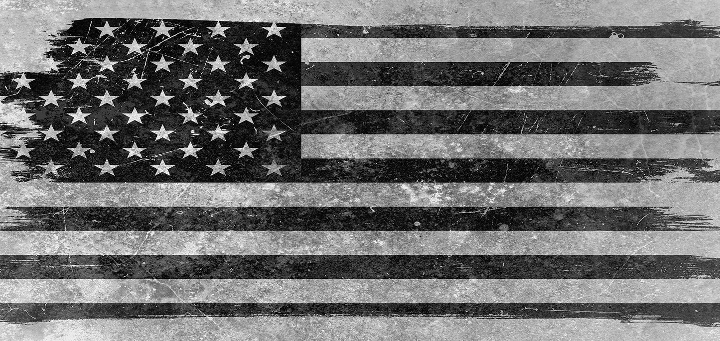 Distressed Black and Gray American Flag Wallpaper
