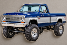 1978 Dodge W200 Power Wagon 4x4 contour-cut clear acrylic sign mounted on hidden standoffs