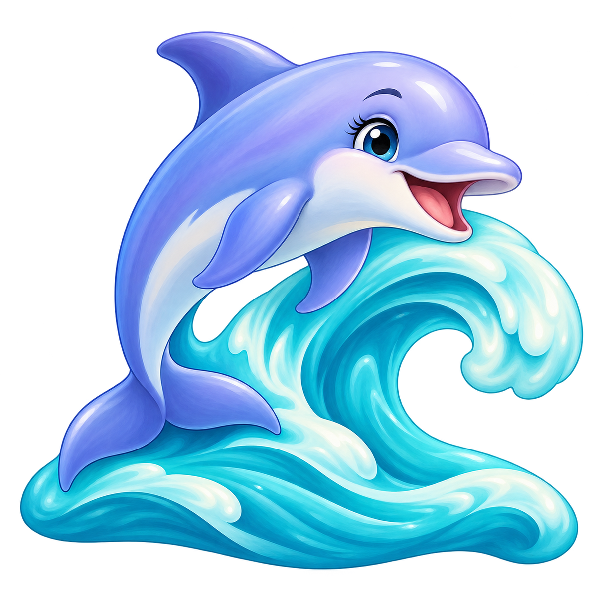 Dolphin Wave standalone decal only