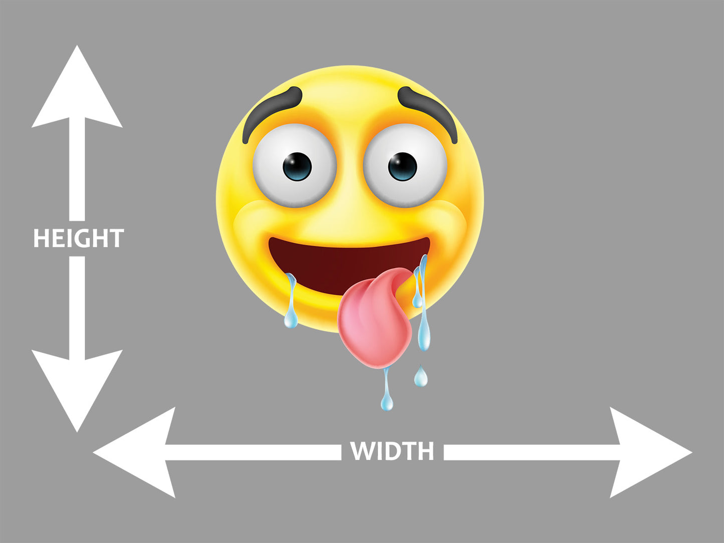 Drooling Emotion Face Cartoon Wall Art Decal