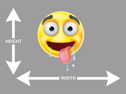 Drooling Emotion Face Cartoon Wall Art Decal