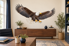 Freedom Flight Bald Eagle Realistic Large Wall Decal room mockup, illustrative size