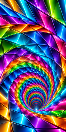 Electric Rainbow Tunnel cornhole wrap hole-free artwork