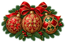 Elegant Christmas Ornaments standalone decal only