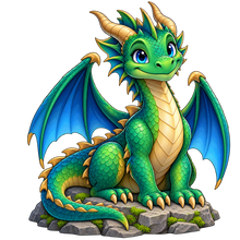 Emerald Sky Dragon standalone decal only