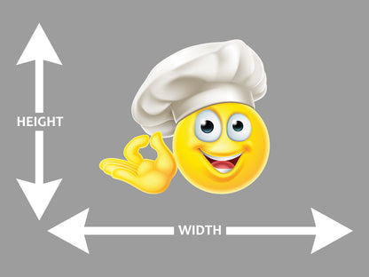 Emoji Chef Cook Cartoon Perfect Gesture Wall Art Decal