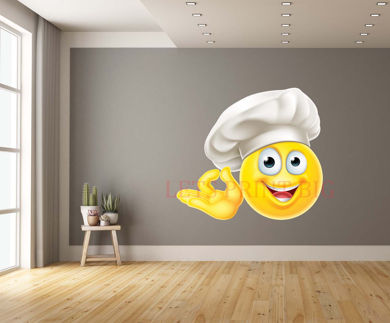Emoji Chef Cook Cartoon Perfect Gesture Wall Art Decal
