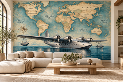 Ocean Voyager Flying Boat — living room mockup