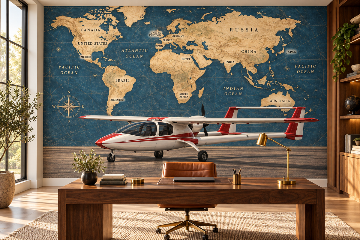 Twin Boom Horizon — home office mockup