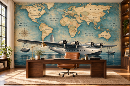 Ocean Voyager Flying Boat — home office mockup