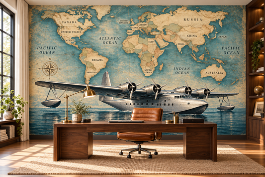 Ocean Voyager Flying Boat — home office mockup