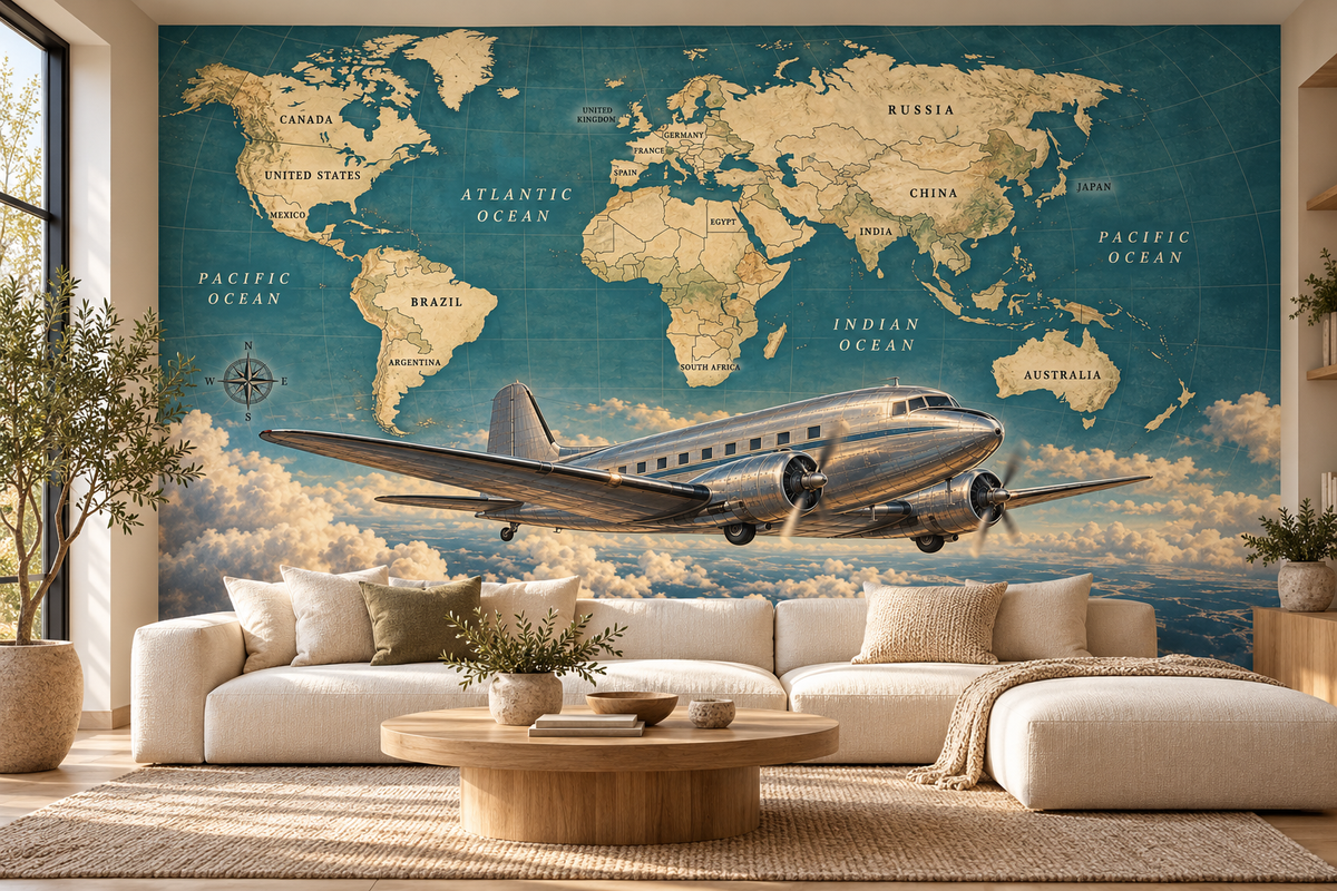 Atlantic Passage Labeled Map — living room mockup