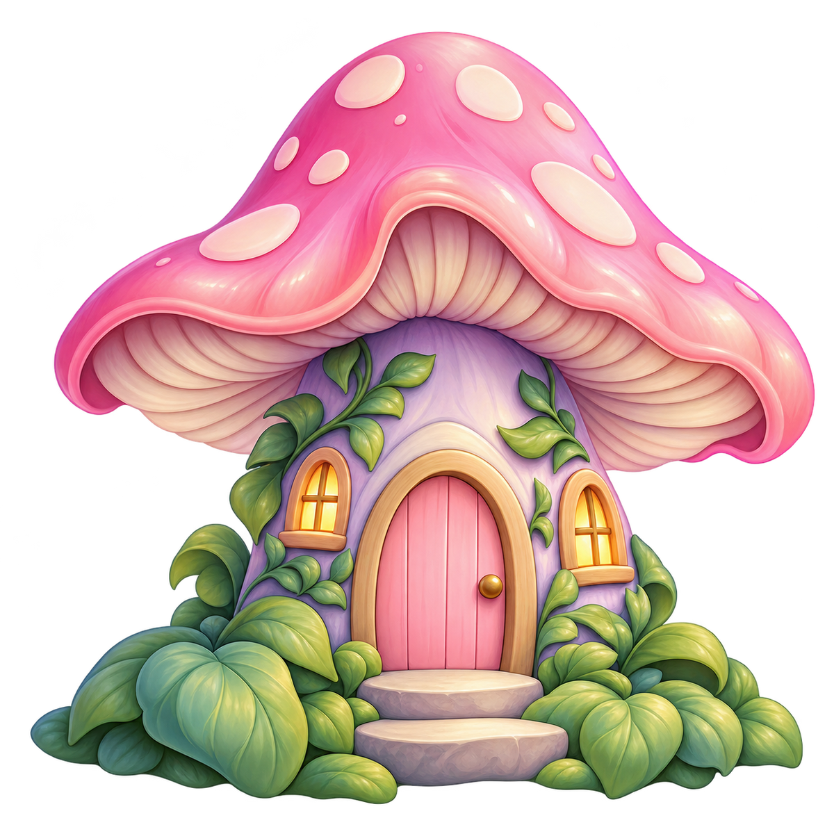 Fairy Mushroom House standalone decal only
