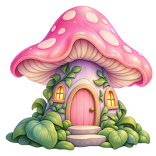Fairy Mushroom House standalone decal only