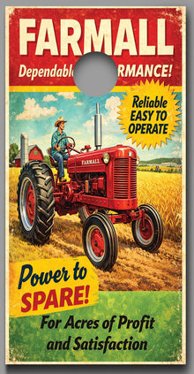 Farmall Dependable Performance Tractor Corn hole Decal Wraps